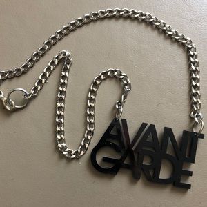 Avant Garde Black Acrylic Necklace